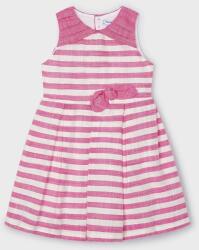 Mayoral gyerek ruha vászonkeverékből rózsaszín, mini, harang alakú - rózsaszín 128 - answear - 22 990 Ft