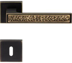 Linea Cali Zen Fusion matt bronz - matt patinás négyzetrozettás kilincsgarnitúra 1585 RB 019 NP