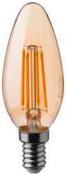 V-TAC Bec LED 4W, Filament, E14, Amber, Lumânare, 2200K (7689-B)