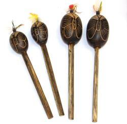 Maracas Shipibo pentru Ceremonie Samanica 24-30 x 4-5 cm - 1 Buc