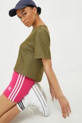 adidas Originals rövidnadrág Adicolor női, rózsaszín, nyomott mintás, magas derekú - rózsaszín 38
