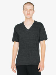 American Apparel AATR461 V-nyakú unisex tri-blend rövid ujjú póló American Apparel, Tri-Black-XL (aatr461tbl-xl)