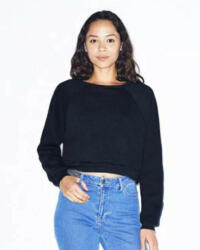 American Apparel AARSAF3451 rövid derekú Női kereknyakas pulóver American Apparel, Navy-L (aarsaf3451nv-l)