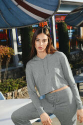 American Apparel AARSATR3353 Női kapucnis hosszú ujjú rövid derekú póló American Apparel, Athletic Grey-L (aarsatr3353atgr-l)