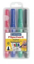 Centropen Set marker pentru flipchart, 4 culori/set, CENTROPEN 8550 (CE855000)