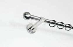  London 1 rudas fényes inox színű fém karnis szett - 320 cm