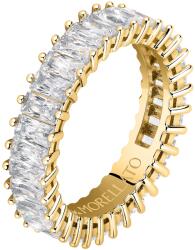 Morellato Csillogó aranyozott gyűrű színtiszta cirkónium kövekkel Baguette SAVP090 52 mm