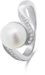 Brilio Silver Bájos ezüst gyűrű igazi gyönggyel RI061W 60 mm