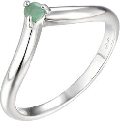 Brilio Silver Minimalista ezüst gyűrű smaragddal Precious Stone SR09001E 58 mm