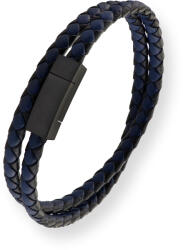 Troli Dupla karkötő fekete és kék bőrből Leather VABOB013 - vivantis