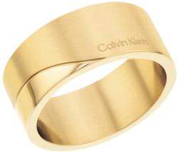 Calvin Klein Elegáns aranyozott acél gyűrű 35000199 54 mm