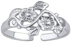 Silvego Nyitott ezüst virág lábgyűrű Alisa PRM12185R - vivantis