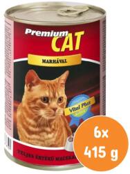 Premium Cat konzerv marhás 6x415g