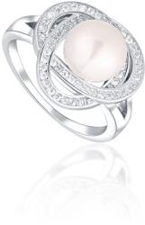 JwL Luxury Pearls Bájos gyűrű valódi gyöngyökkel és cirkónium kövekkel JL0759 54 mm
