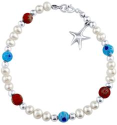 Silvego Ezüst karkötő Triton valódi gyöngyökkel, csillaggal és színes gyöngyökkel PRM20261BPW - vivantis