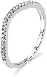 MOISS Minimalista ezüst gyűrű cirkónium kövekkel R00023 58 mm