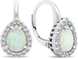Brilio Silver Gyönyörű ezüst fülbevaló cirkónium kövekkel és opálokkal EA392W - vivantis