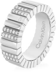 Calvin Klein Divatos acél gyűrű kristályokkal Minimalistic Metal 35000440 52 mm
