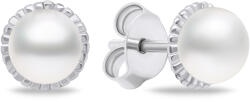Brilio Silver Minimalista ezüst fülbevaló valódi gyöngyökkel EA620W - vivantis