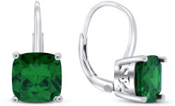 Brilio Silver Divatos ezüst fülbevaló zöld cirkónium kővel EA301WG - vivantis