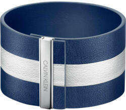 Calvin Klein Kék-fehér bőr karkötő Rebel KJ9KWB09010 6 cm - XS