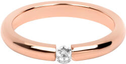Troli Bájos rózsaszín aranyozott acél gyűrű kristállyal 49 mm