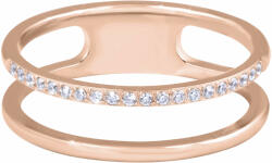 Troli Dupla minimalista acél gyűrű Rose Gold 55 mm