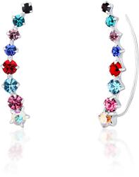 JwL Luxury Pearls Bámulatos fülbevaló színes kristályokkal JL0742 - vivantis
