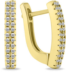 Brilio Silver Elegáns aranyozott cirkóniumkövekkel kirakott fülbevaló EA660Y