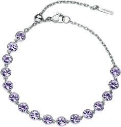 Brosway Csillogó acél karkötő lila kristályokkal Symphonia BYM153 - vivantis
