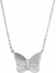 Fossil Bájos ezüst nyaklánc Butterflies kristályokkal JFS00619040