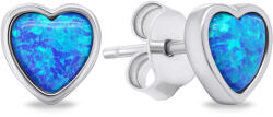 Brilio Silver Gyengéd ezüst fülbevaló szintetikus opálokkal Szív EA610WB - vivantis