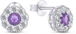 Brilio Silver Csillogó ezüst fülbevalók cirkónium kövekkel Virágok EA331WAM - vivantis