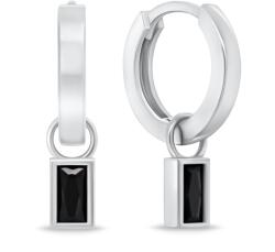 Brilio Silver Minimalista 2 az 1-ben karika fülbevaló cirkónium kövekkel EA840WBC