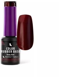 Perfect Nails Color Rubber Base Gel - Színezett alapzselé 4ml - Ruby Red