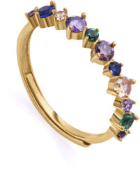 Viceroy Jellegzetes aranyozott gyűrű színes cirkónium kövekkel 13097A01 - vivantis