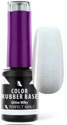 Perfect Nails Color Rubber Base Gel - Színezett Alapzselé 4ml - Glitter Milky