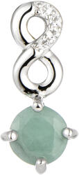Brilio Silver Gyönyörű ezüst nyaklánc smaragddal SP08339D (lánc, medál) - vivantis