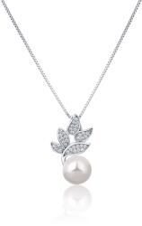 JwL Luxury Pearls Gyönyörű ezüst nyaklánc valódi gyönggyel és cirkónium kövekkel JL0785 (lánc, medál) - vivantis