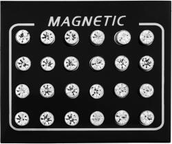 Troli Modern mágneses fülbevaló szett tiszta kristályokkal (fülbevaló, mini bross) - vivantis