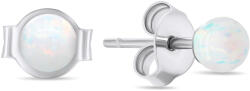 Brilio Silver Finom ezüst fülbevaló fehér szintetikus opálokkal EA625W - vivantis