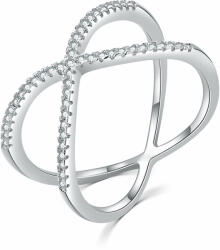 MOISS Minimalista dupla ezüst gyűrű cirkónium kövekkel R00021 55 mm