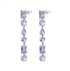 Rosato Luxus ezüst fülbevaló lila cirkónium kövekkel Gemma RZGE21 - vivantis