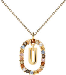PDPAOLA Gyönyörű aranyozott nyaklánc "U" betű LETTERS CO01-280-U (lánc, medál) - vivantis