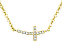 Beneto Aranyozott ezüst nyaklánc kereszttel AGS546/47-GOLD - vivantis