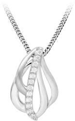Silver Cat Csillogó ezüst köbös cirkónium kövekkel díszített nyaklánc SC481 (lánc, medál) - vivantis