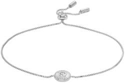 Fossil Elegáns ezüst karkötő kristállyal Circle JFS00616040