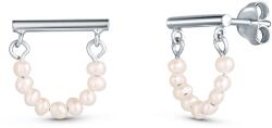 JwL Luxury Pearls Minimalista ezüst fülbevaló valódi gyöngyökkel JL0830 - vivantis