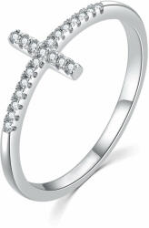 MOISS Elegáns ezüst gyűrű kereszttel R00020 52 mm