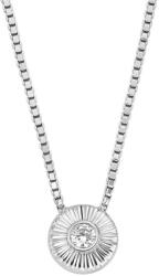 Fossil Elegáns ezüst nyaklánc kristállyal Circle JFS00618040 - vivantis